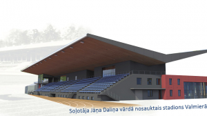 Soļotāja Jāņa Daliņa vārdā nosauktais stadions Valmierā